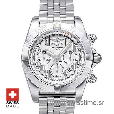 Breitling Chronomat B01 44 White Roman dial | Swisstime Watch
