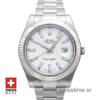 Rolex Datejust II SS White-0