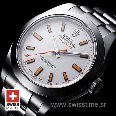 Rolex Milgauss White Dial 40mm High Quality Replica Watch