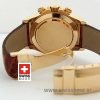 Rolex Daytona Gold Dial Leather Strap | Gold Replica Watch