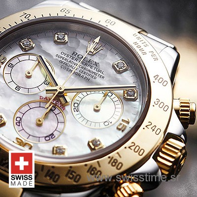 Rolex Daytona Two Tone white Diamonds dial | Swisstime Watch