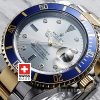 Rolex Submariner 16613 Serti Silver Dial | 2 Tone Replica Watch