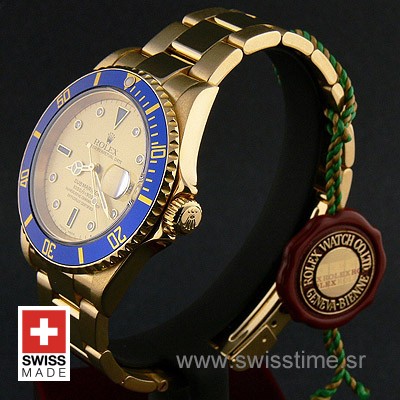 Rolex Submariner Gold Diamond | Luxury Swiss Replica Watch