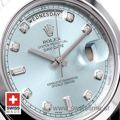 Rolex Day-Date II SS Blue Diamonds-1239