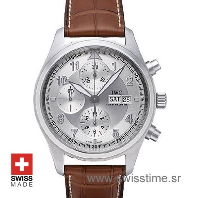 IWC Pilot Spitfire Chrono White SS