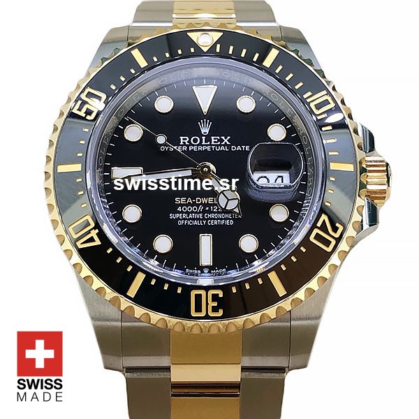 Rolex Sea Dweller Two Tone 904L Steel Gold Replica Watch