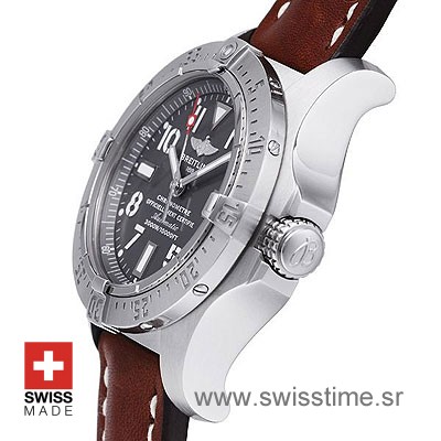 Breitling avenger on sale leather strap