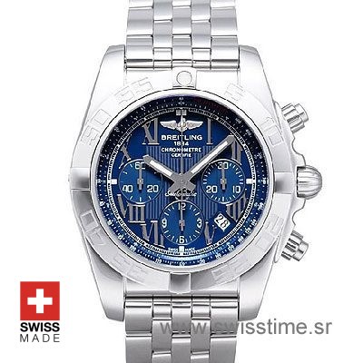 Breitling Chronomat B01 SS Blue Roman