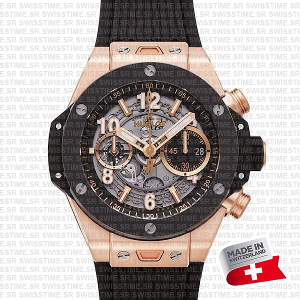 Hublot Bing Bang Unico King Gold Ceramic 44mm Ref:421.om.1180.rx Swiss Replica Super Clone