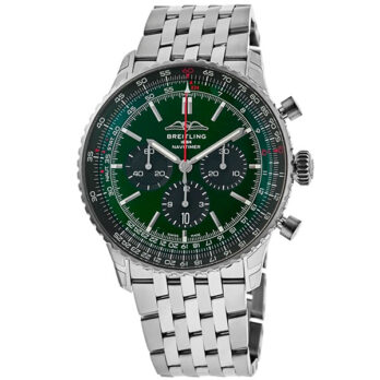 Breitling Navitimer B01 Chronograph Green Dial 46mm Swiss Replica Superclone Ref.ab0137241l1a1