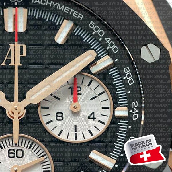 Audemars Piguet Royal Oak Offshore Chronograph 43m Rose Gold Ceramic Black Dial Ref.26420ro.oo.a002ca.01 Swiss Made Replica Super Clone