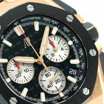 Audemars Piguet Royal Oak Offshore Chronograph 43m Rose Gold Ceramic Black Dial Ref.26420ro.oo.a002ca.01 Swiss Made Replica Super Clone