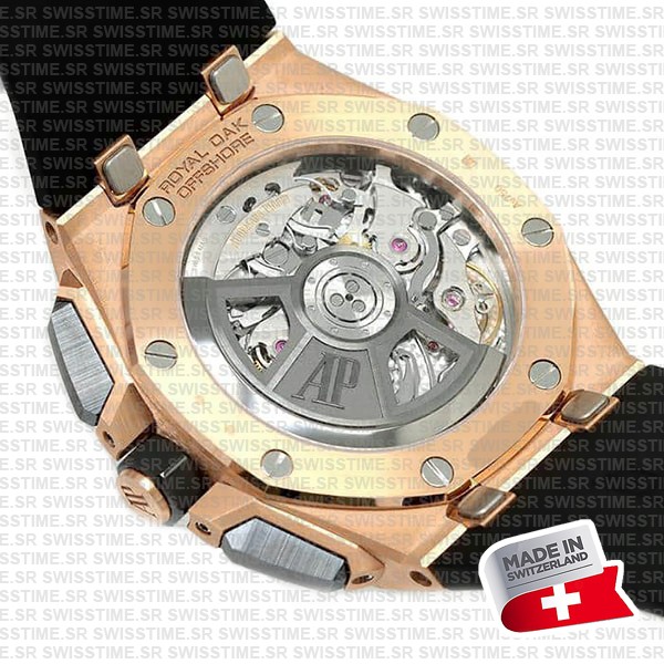 Audemars Piguet Royal Oak Offshore Chronograph 43m Rose Gold Ceramic Black Dial Ref.26420ro.oo.a002ca.01 Swiss Made Replica Super Clone