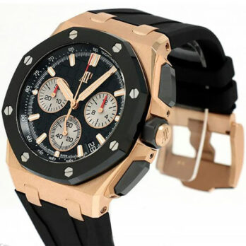 Audemars Piguet Royal Oak Offshore Chronograph 43m Rose Gold Ceramic Black Dial Ref.26420ro.oo.a002ca.01 Swiss Made Replica Super Clone