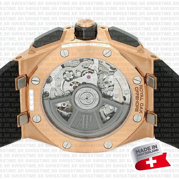 Audemars Piguet Royal Oak Offshore Chronograph 43m Rose Gold Ceramic Black Dial Ref.26420ro.oo.a002ca.01 Swiss Made Replica Super Clone