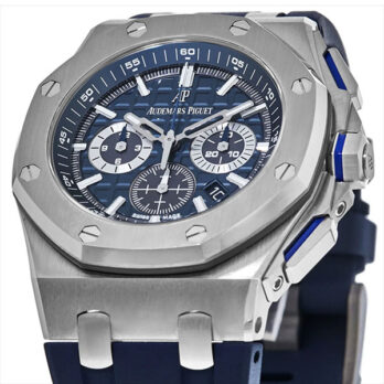 Audemars Piguet Royal Oak Offshore Chronograph Titanium 42mm Blue Dial Rubber Strap Swiss Made Replica Super Clone