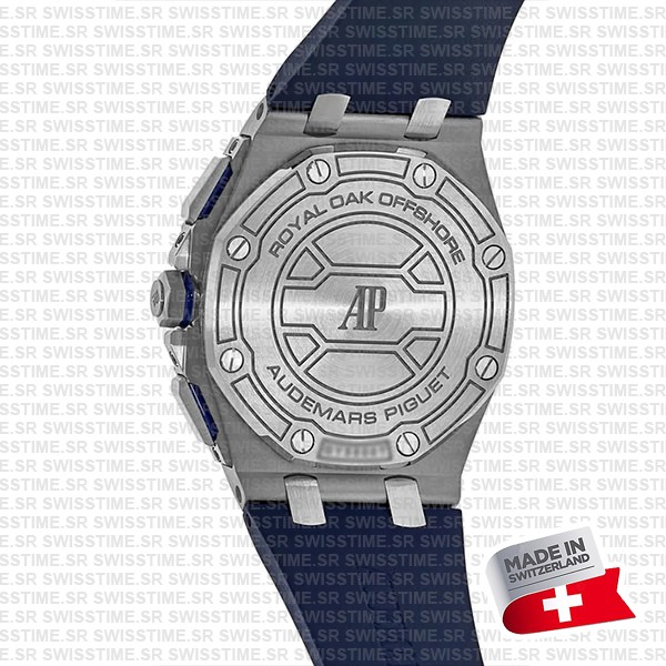 Audemars Piguet Royal Oak Offshore Chronograph Titanium 42mm Blue Dial Rubber Strap Swiss Made Replica Super Clone