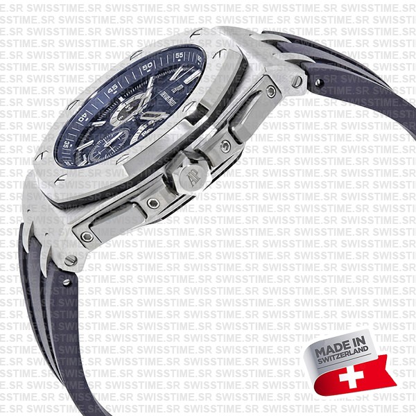 Audemars Piguet Royal Oak Offshore Chronograph Titanium 42mm Blue Dial Rubber Strap Swiss Made Replica Super Clone