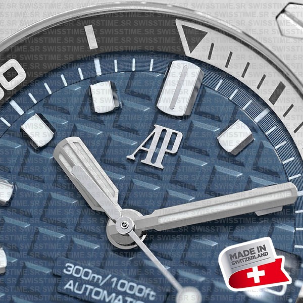 Audemars Piguet Royal Oak Offshore Diver 42mm Blue Dial Rubber Strap Swiss Made Replica Super Clone
