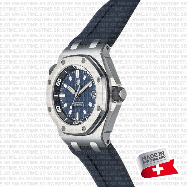Audemars Piguet Royal Oak Offshore Diver 42mm Blue Dial Rubber Strap Swiss Made Replica Super Clone