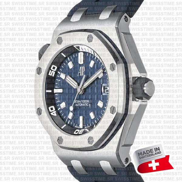 Audemars Piguet Royal Oak Offshore Diver 42mm Blue Dial Rubber Strap Swiss Made Replica Super Clone