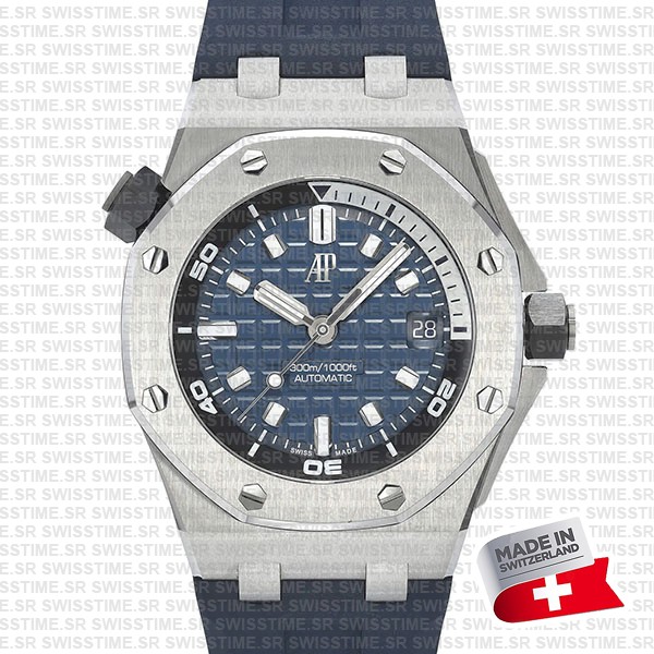 Audemars Piguet Royal Oak Offshore Diver 42mm Blue Dial Rubber Strap Swiss Made Replica Super Clone