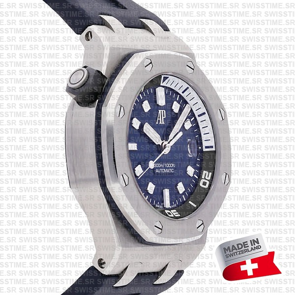 Audemars Piguet Royal Oak Offshore Diver 42mm Blue Dial Rubber Strap Swiss Made Replica Super Clone