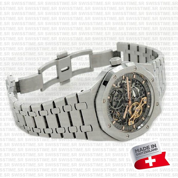 Audemars Piguet Royal Oak Skeleton Double Balance Wheel Openworked Steel 41mm Swiss Made Replica Superclone