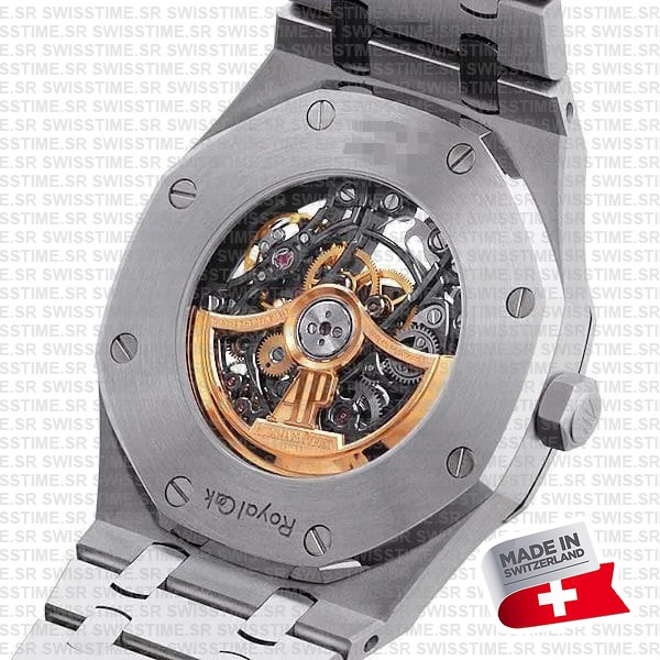 Audemars Piguet Royal Oak Skeleton Double Balance Wheel Openworked Steel 41mm Swiss Made Replica Superclone