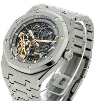Audemars Piguet Royal Oak Skeleton Double Balance Wheel Openworked Steel 41mm Swiss Made Replica Superclone