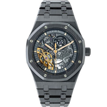 Audemars Piguet Royal Oak Skeleton Black Ceramic Double Balance Wheel Openworked 41mm Swiss Made Replica Superclone