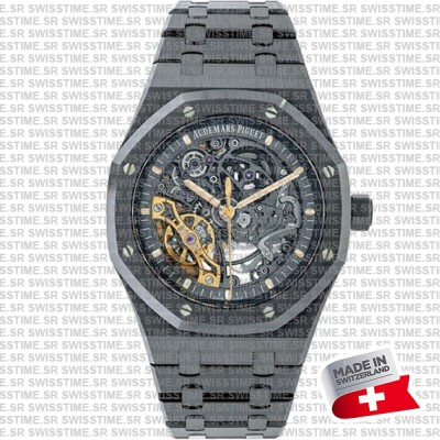 Audemars Piguet Royal Oak Skeleton Black Ceramic Double Balance Wheel Openworked 41mm Swiss Made Replica Superclone
