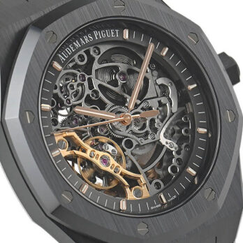 Audemars Piguet Royal Oak Skeleton Black Ceramic Double Balance Wheel Openworked 41mm Swiss Made Replica Superclone
