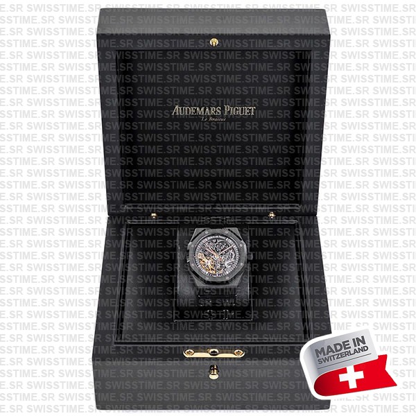 Audemars Piguet Royal Oak Skeleton Black Ceramic Double Balance Wheel Openworked 41mm Swiss Made Replica Superclone