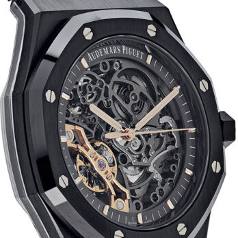 Audemars Piguet Royal Oak Skeleton Black Ceramic Double Balance Wheel Openworked 41mm Swiss Made Replica Superclone
