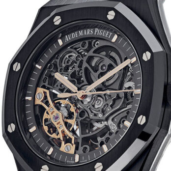 Audemars Piguet Royal Oak Skeleton Black Ceramic Double Balance Wheel Openworked 41mm Swiss Made Replica Superclone