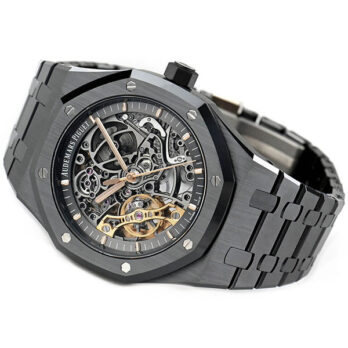 Audemars Piguet Royal Oak Skeleton Black Ceramic Double Balance Wheel Openworked 41mm Swiss Made Replica Superclone
