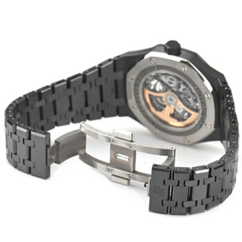 Audemars Piguet Royal Oak Skeleton Black Ceramic Double Balance Wheel Openworked 41mm Swiss Made Replica Superclone