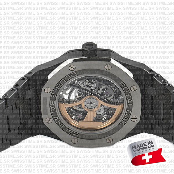 Audemars Piguet Royal Oak Skeleton Black Ceramic Double Balance Wheel Openworked 41mm Swiss Made Replica Superclone