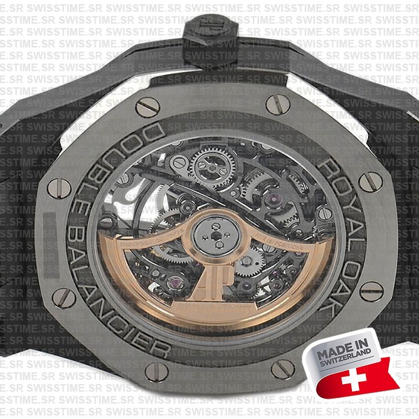 Audemars Piguet Royal Oak Skeleton Black Ceramic Double Balance Wheel Openworked 41mm Swiss Made Replica Superclone
