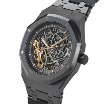 Audemars Piguet Royal Oak Skeleton Black Ceramic Double Balance Wheel Openworked 41mm Swiss Made Replica Superclone