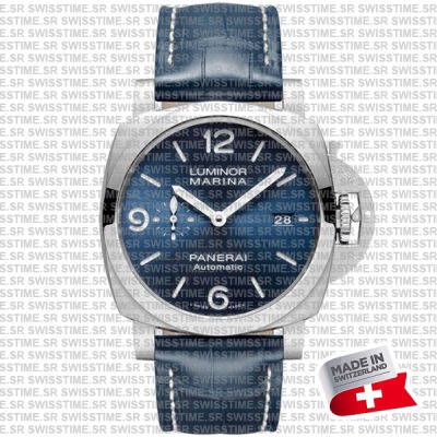 Panerai Luminor Marina Automatic Pam01313 44mm Blue Dial P.9010 Swiss Replica Super Clone Watch