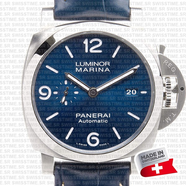 Panerai Luminor Marina Automatic Pam01313 44mm Blue Dial P.9010 Swiss Replica Super Clone Watch