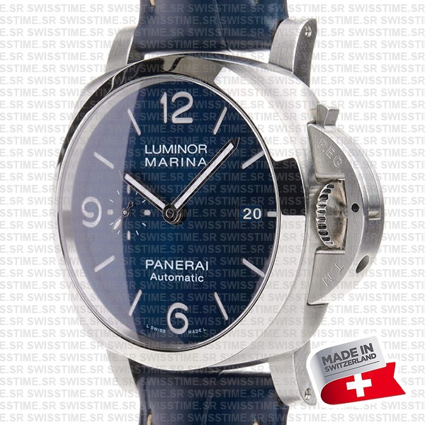Panerai Luminor Marina Automatic Pam01313 44mm Blue Dial P.9010 Swiss Replica Super Clone Watch