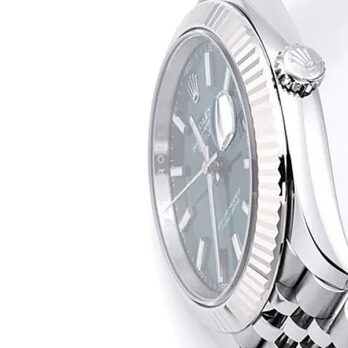 Rolex Datejust 41 Jubilee Green Dial Stick Markers 904l Steel 18k White Gold Fluted Bezel 41mm Swiss Replica Superclone