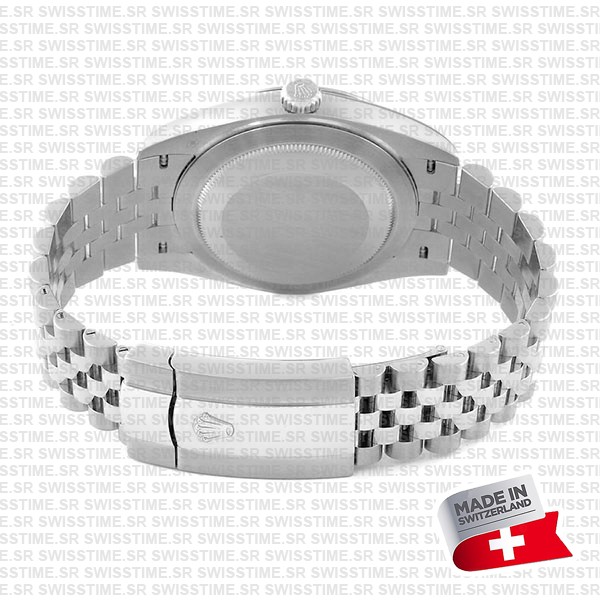 Rolex Datejust 41 Jubilee Green Dial Stick Markers 904l Steel 18k White Gold Fluted Bezel 41mm Swiss Replica Superclone