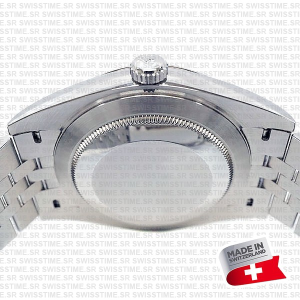 Rolex Datejust 41 Jubilee Green Dial Stick Markers 904l Steel 18k White Gold Fluted Bezel 41mm Swiss Replica Superclone