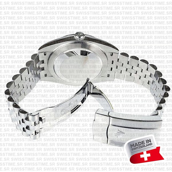 Rolex Datejust 41 Jubilee Green Dial Stick Markers 904l Steel 18k White Gold Fluted Bezel 41mm Swiss Replica Superclone
