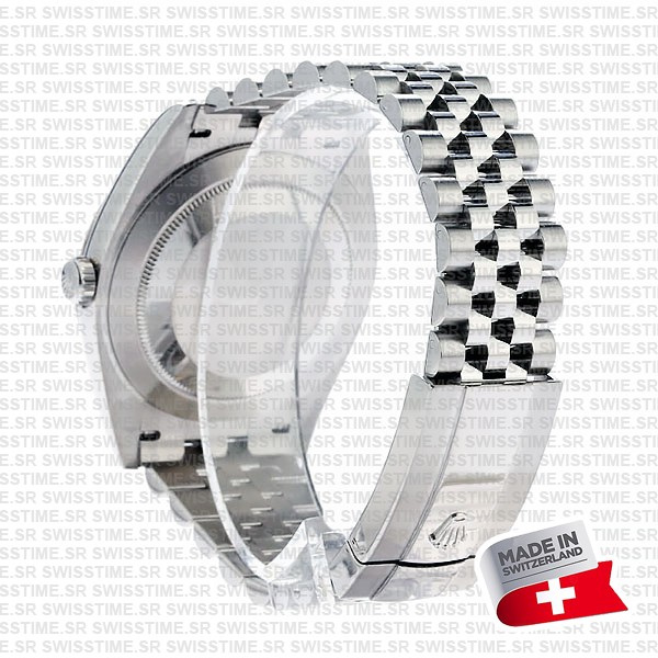 Rolex Datejust 41 Jubilee Green Dial Stick Markers 904l Steel 18k White Gold Fluted Bezel 41mm Swiss Replica Superclone