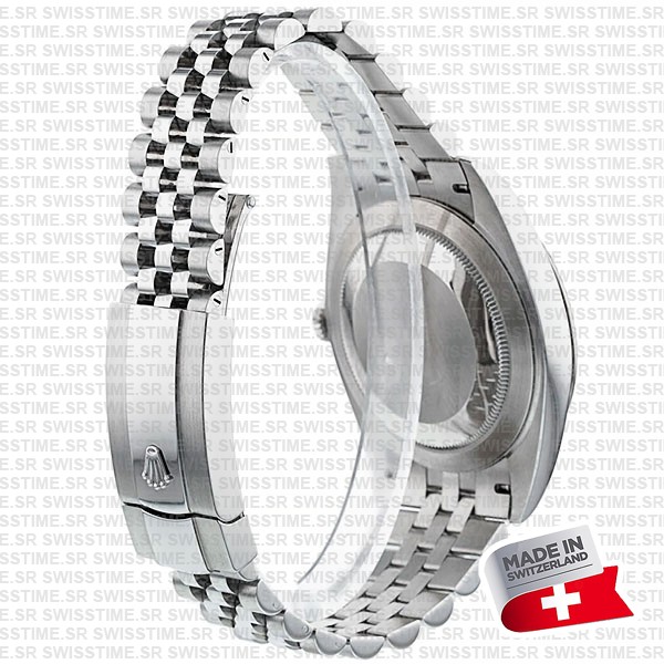 Rolex Datejust 41 Jubilee Green Dial Stick Markers 904l Steel 18k White Gold Fluted Bezel 41mm Swiss Replica Superclone